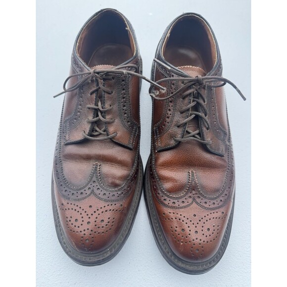 Florsheim Other - Vintage Florsheim Imperial 4075 Longwing Wingtip Oxford Brown Leather‎ 8.5D USA